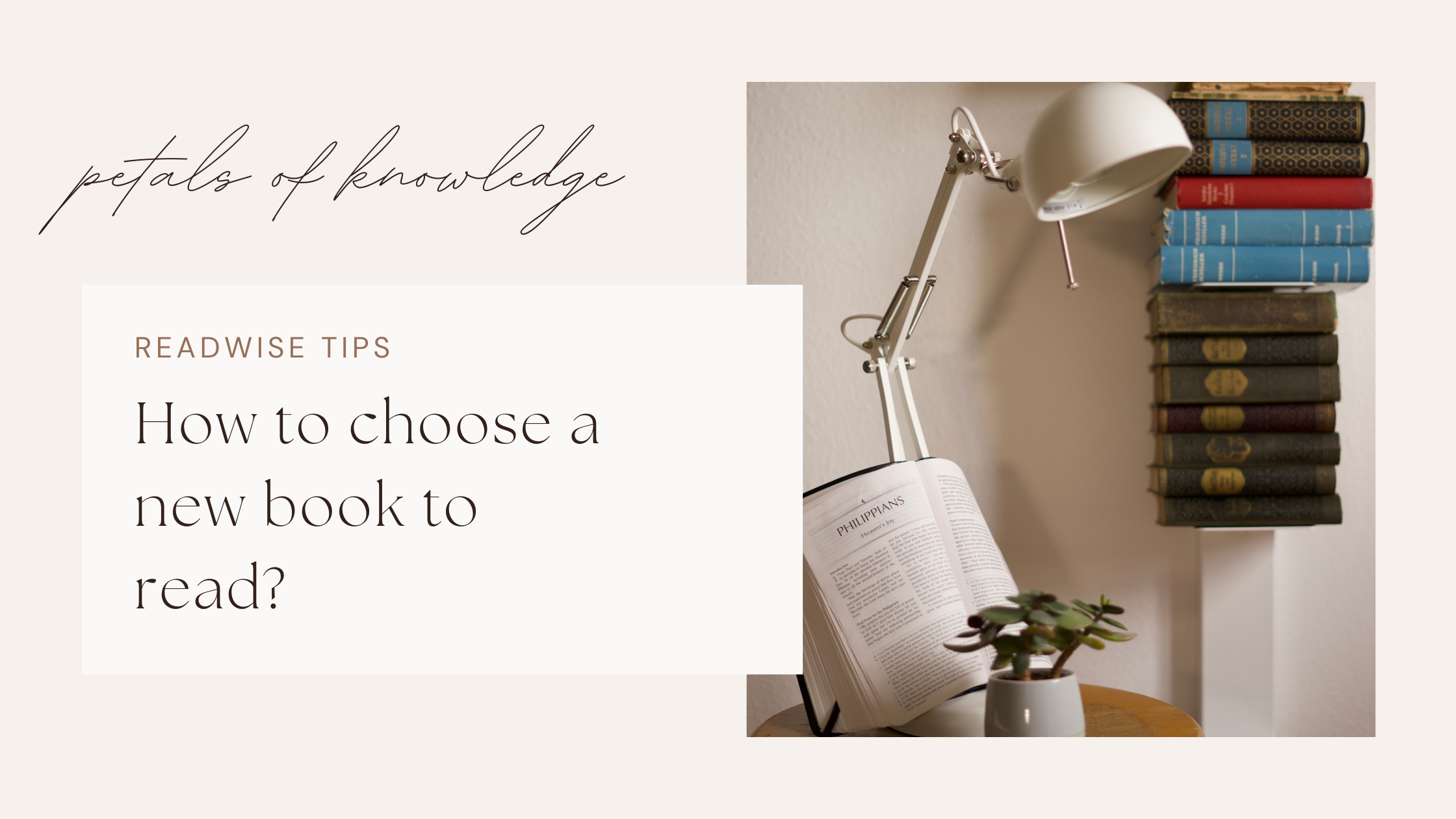 How to choose a new book to read?